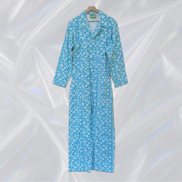 Big Bud Press Blue Lazy Daisy Everyday Jumpsuit Size L